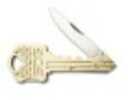 S.O.G SOG-Key102-C Key 1.50" Folding Plain Drop Point Satin 5Cr13MoV SS Blade/ Brass Stainless Steel Handle